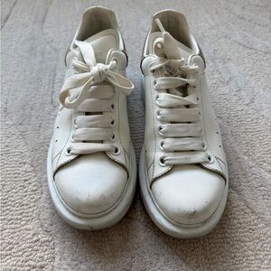 Alexander McQueen White Leather Oversized Sneakers